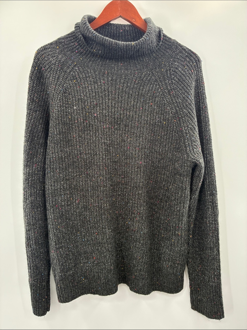 Time and TRU Charcoal Ribbed Turtleneck Sweater size XL
